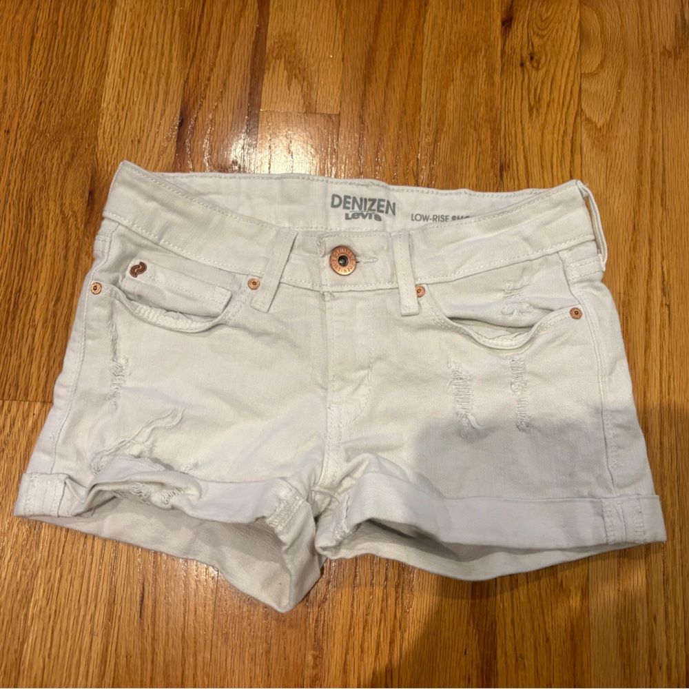 Levi's Kids White Jean Shorts